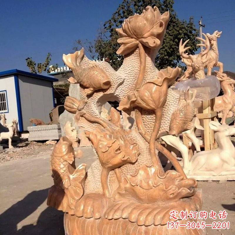 南京精美而独特的莲花石雕展现家居美学