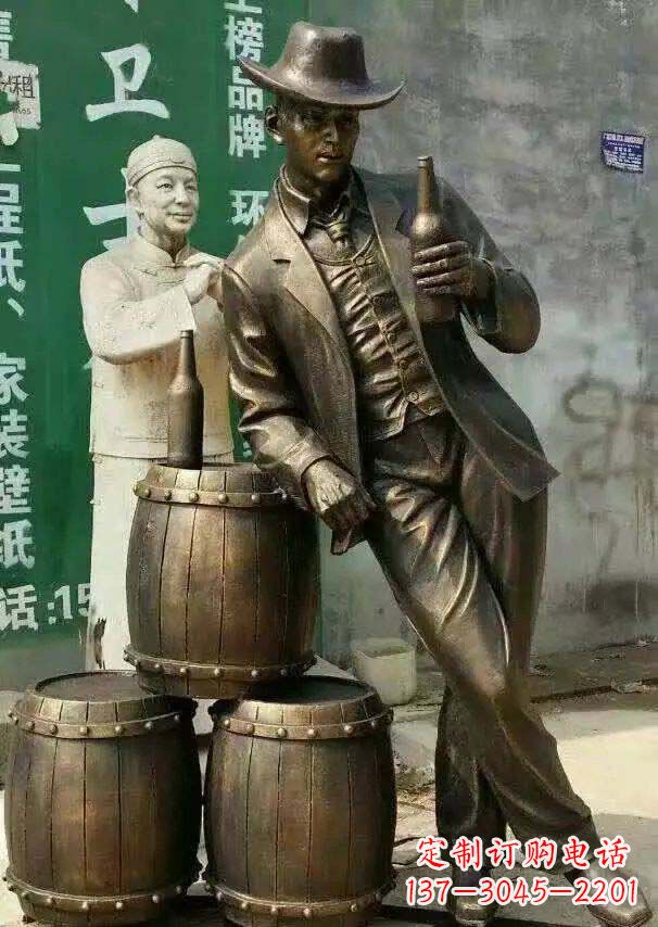 南京精美高雅的牛仔铜雕