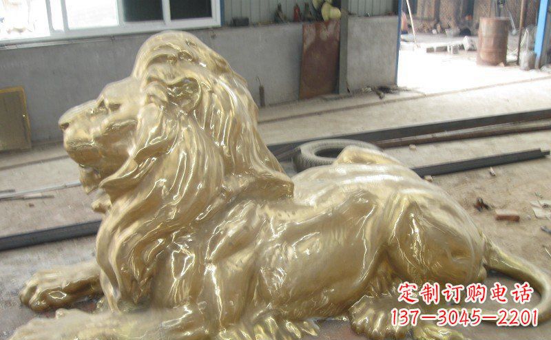 南京高雅凝金,西洋狮子铜雕来自中领雕塑