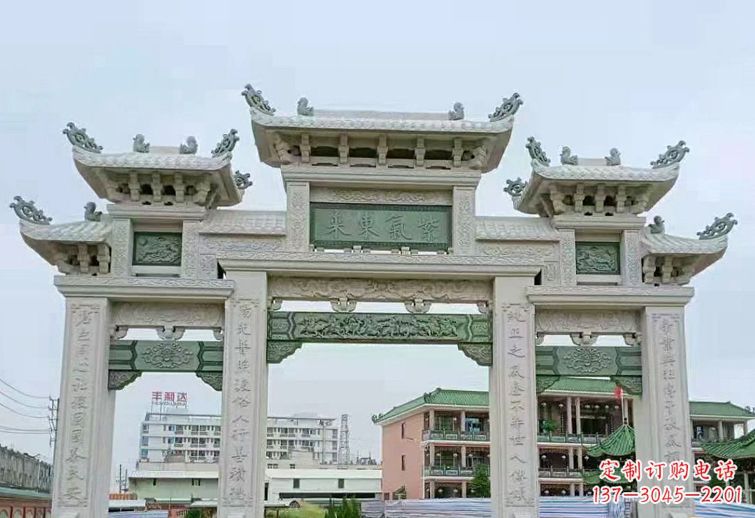 南京精美的牌楼石雕雕塑