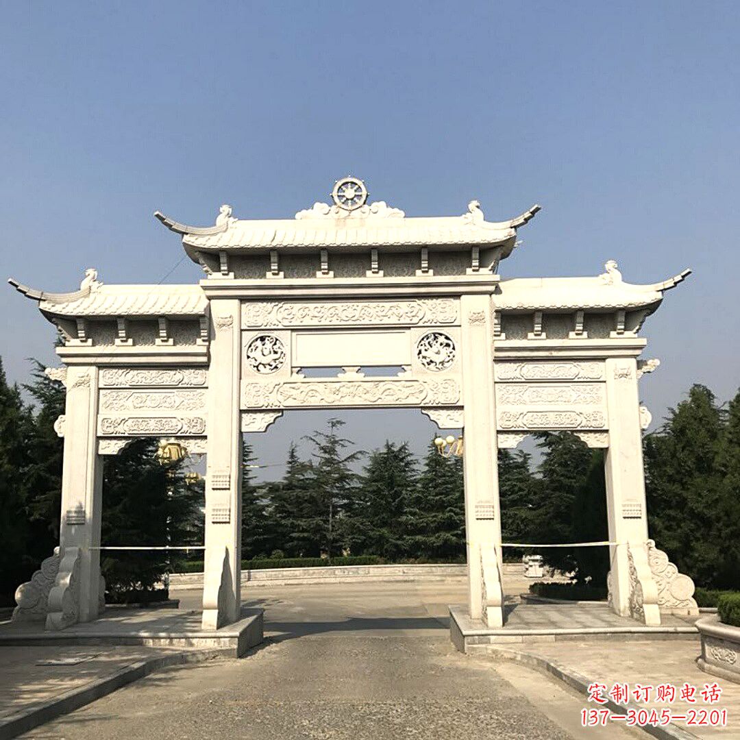 南京精致牌坊柱座石雕服务,古色古香装点璀璨文化