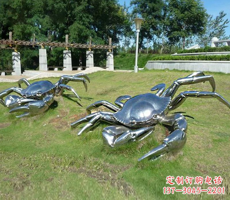 南京精美不锈钢螃蟹雕塑