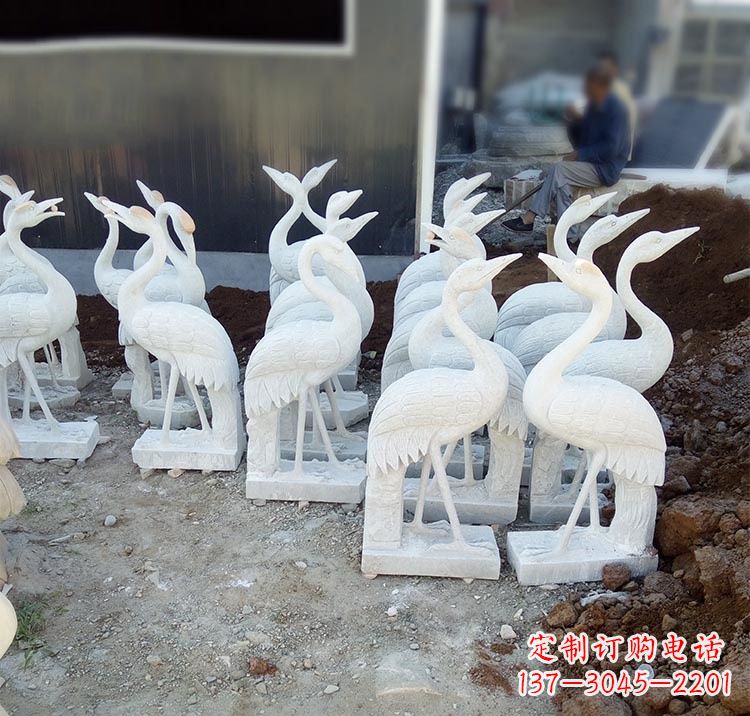 南京精美工艺,传统雕刻——仙鹤石塑