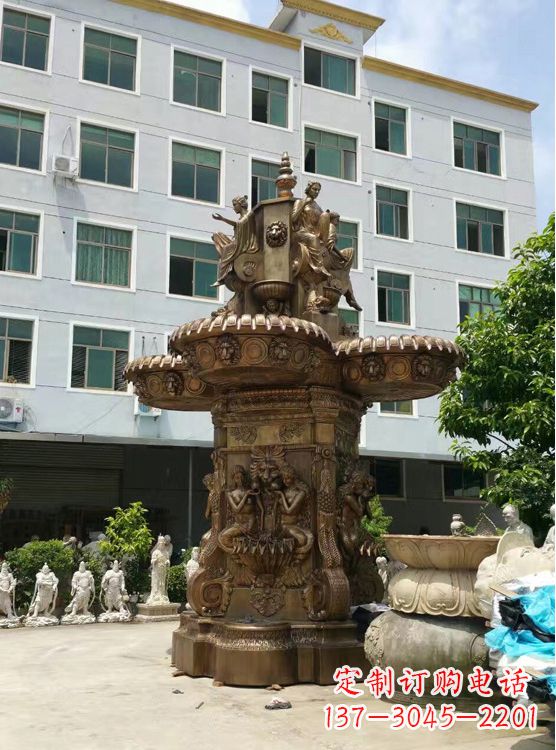 南京欣赏动态的铜喷泉雕塑