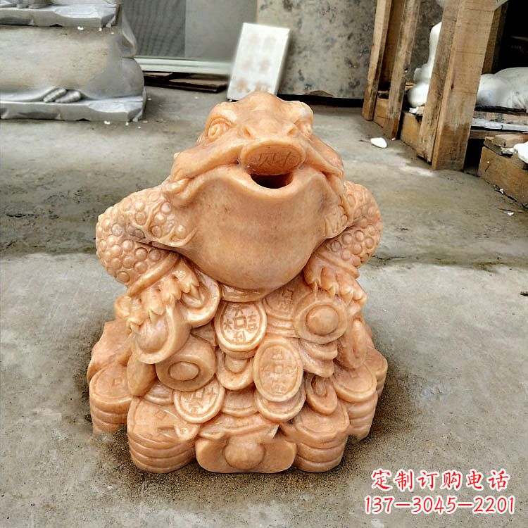 南京喷水金蟾水池喷泉水景动物雕塑