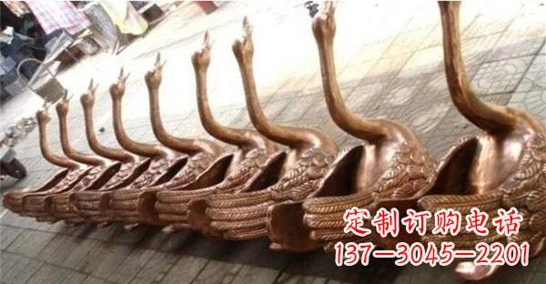 南京优雅迷人的天鹅铜雕塑