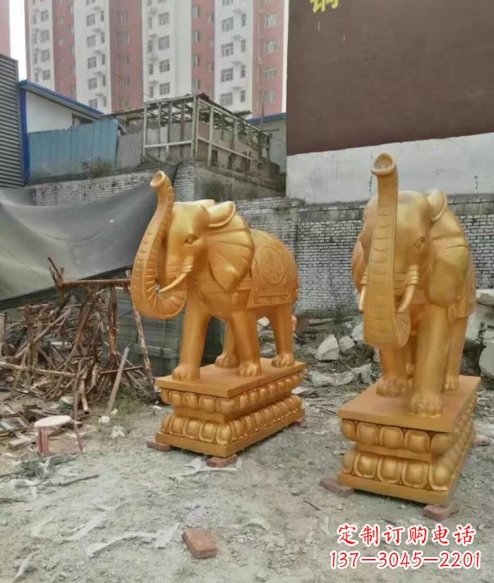 南京大象雕塑,传递招财福利