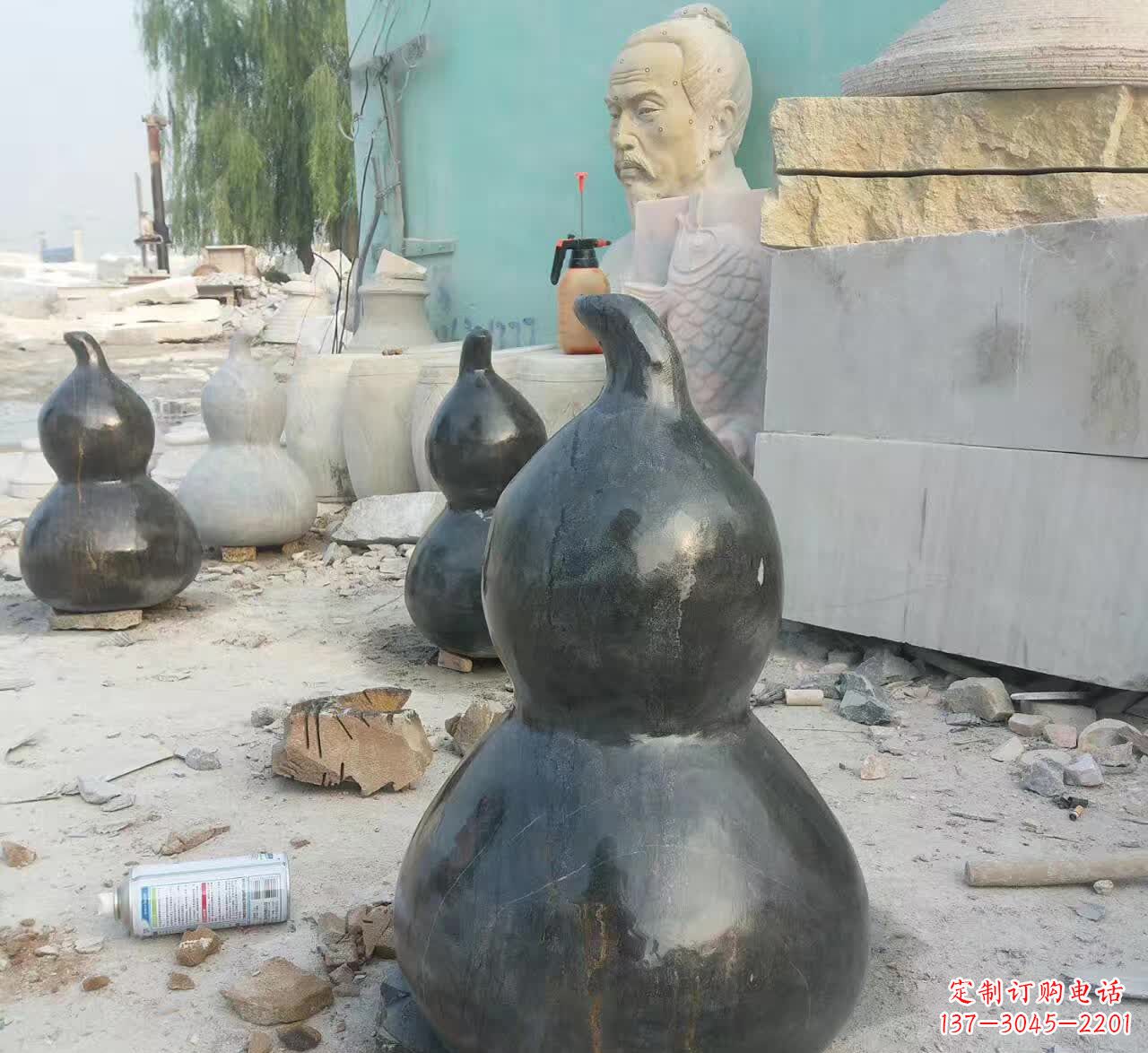 南京驱负能量的葫芦石雕塑