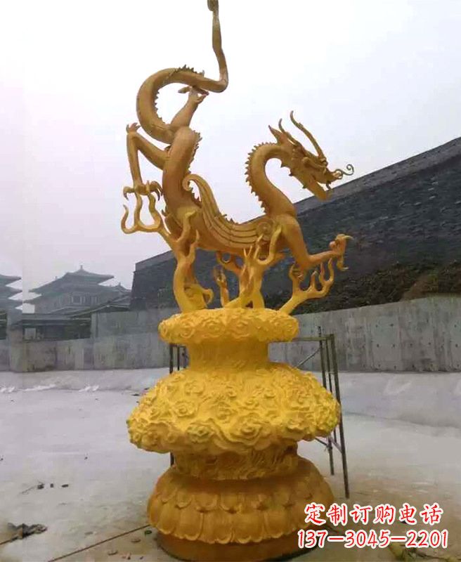 南京中领雕塑专业定制华丽的龙雕塑,集艺术设计…