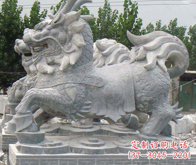 南京麒麟招财神兽石雕