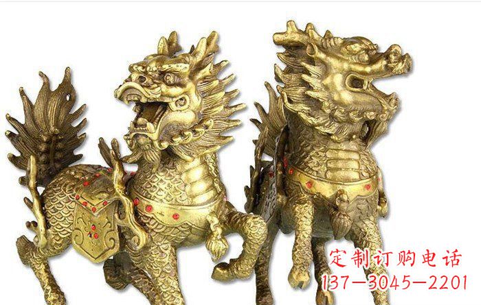 南京开启财富运势的麒麟招财雕塑