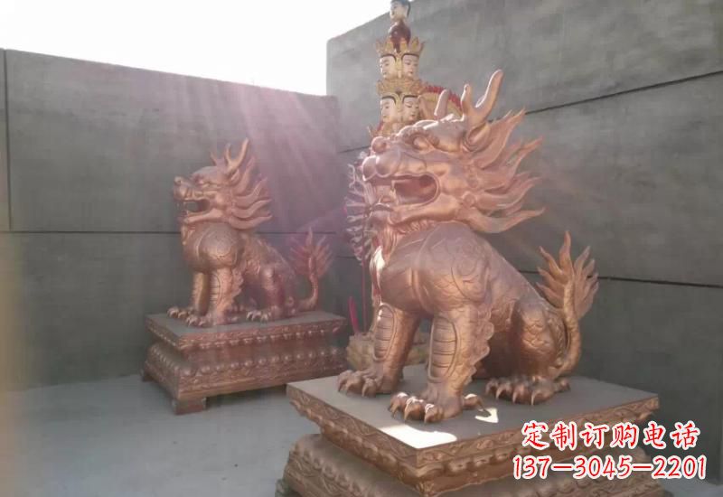 南京拥有传统文化魅力的麒麟铸铜雕塑