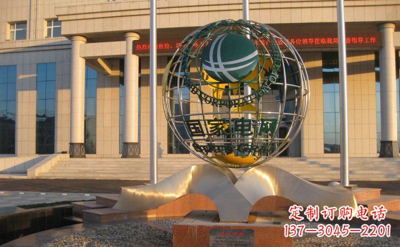 南京精工打造,全球通用的不锈钢地球雕塑