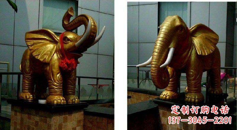 南京企业大象动物铜雕
