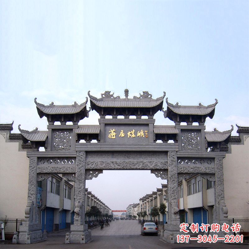 南京让古典艺术绽放在您的家园中——中领雕塑仿古石雕牌楼