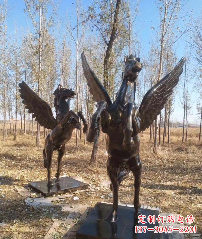 南京优雅传神的飞马铜雕