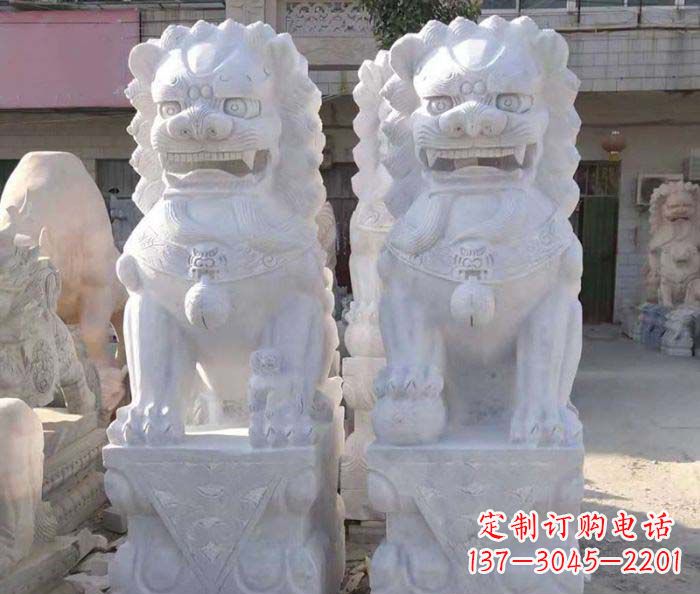 南京象征勇气的大理石狮子石雕