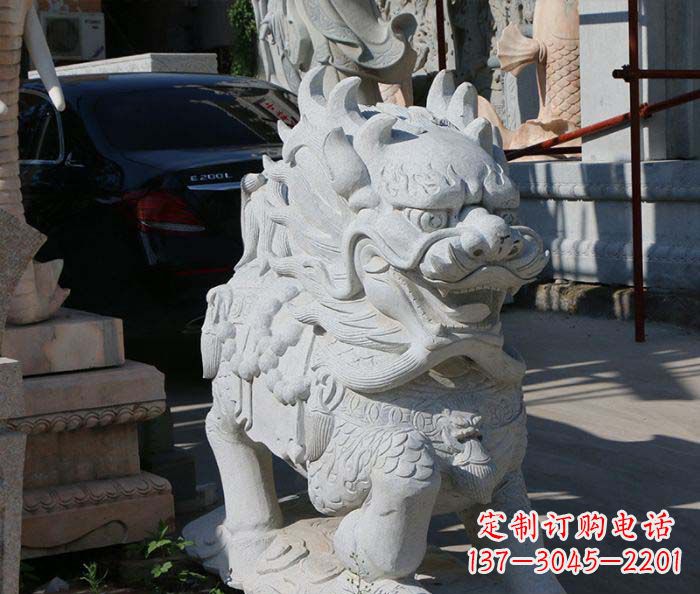 南京企业景观石雕麒麟