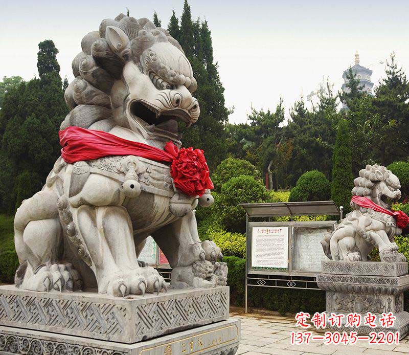 南京艺术精美大理石狮子雕塑