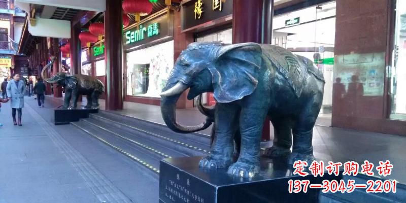 南京精美大象铜雕,传承古代工艺
