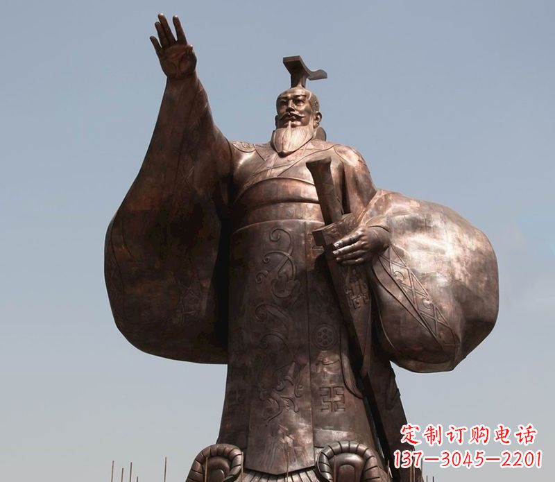 南京秦始皇铜雕精美塑像,让历史回溯至您身边