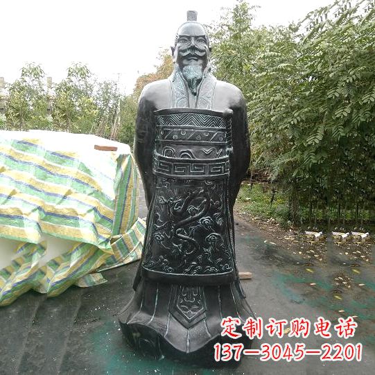 南京中领雕塑推出珍贵的秦始皇铜雕塑,这是一件…