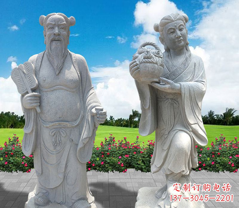 南京青石八仙过海石雕永久保存您心中的传统宗族魅力