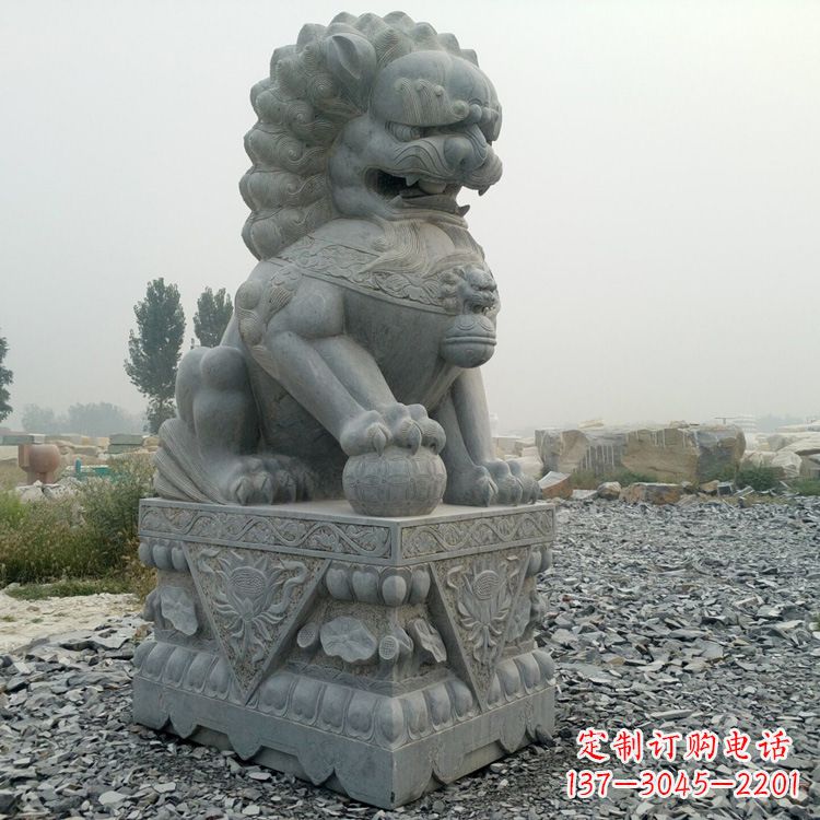 南京青石北京狮子雕塑,雕刻传承千古之魅力