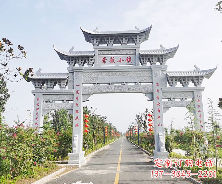 南京青石牌坊雕塑，定制精美而高品质