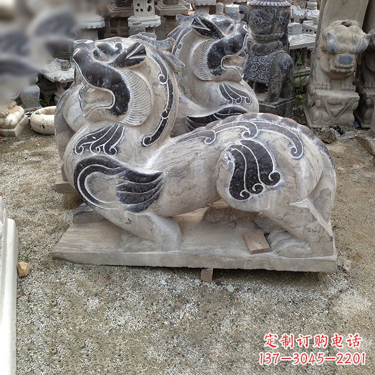 南京手工精雕青石貔貅雕塑