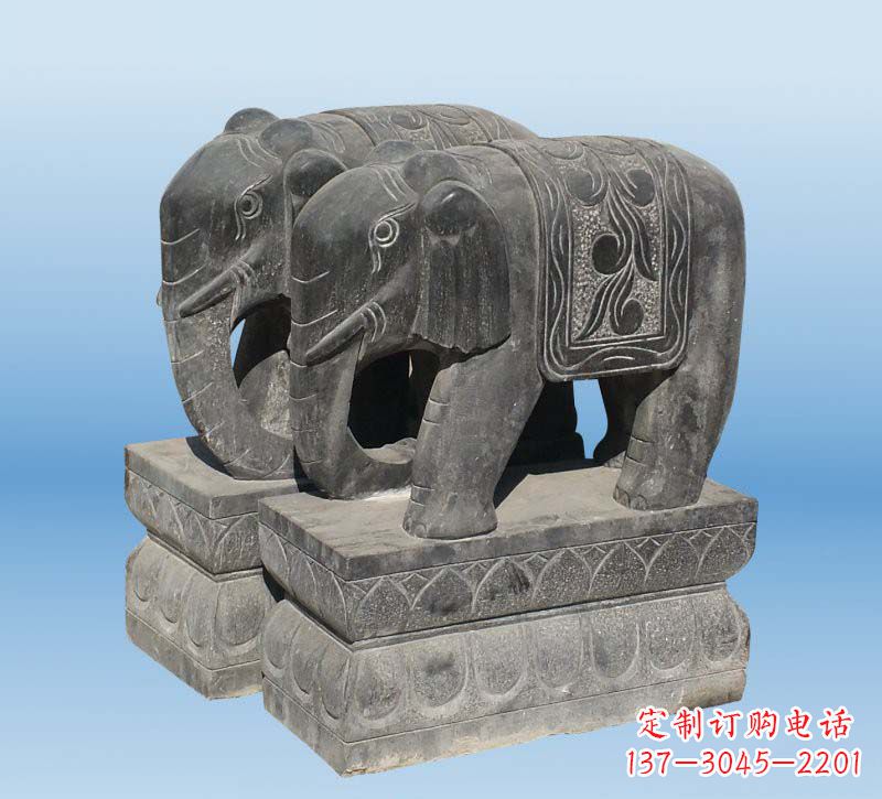 南京仿古石雕大象,雕刻出精美之美