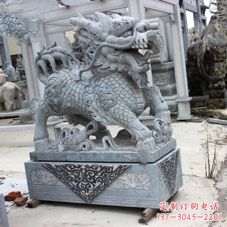 南京青石仿古石雕麒麟