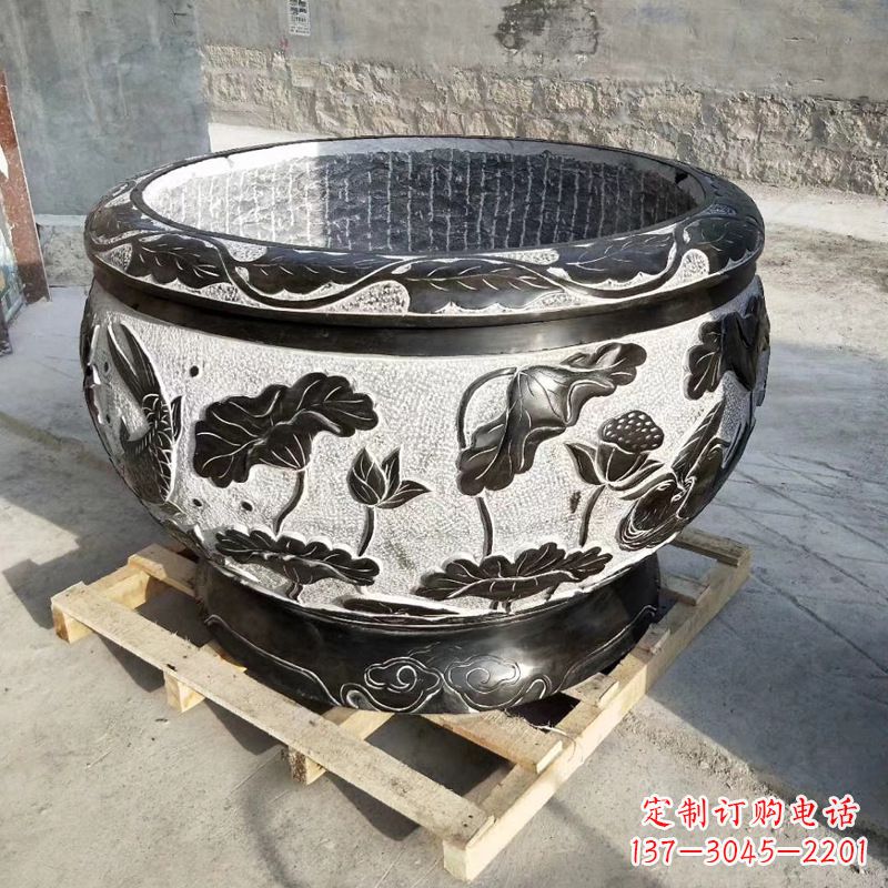 南京欣赏古典韵味,青石仿古水缸雕塑尽显典雅