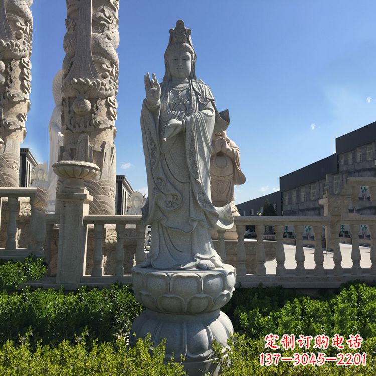 南京精美神圣的观音菩萨石雕塑
