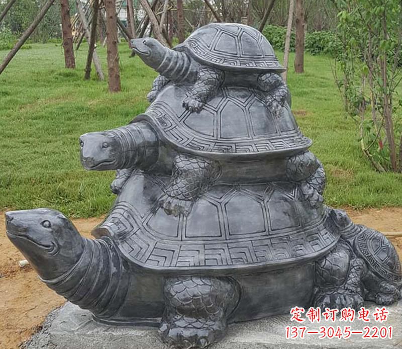 南京精美耐看的海龟母子雕塑