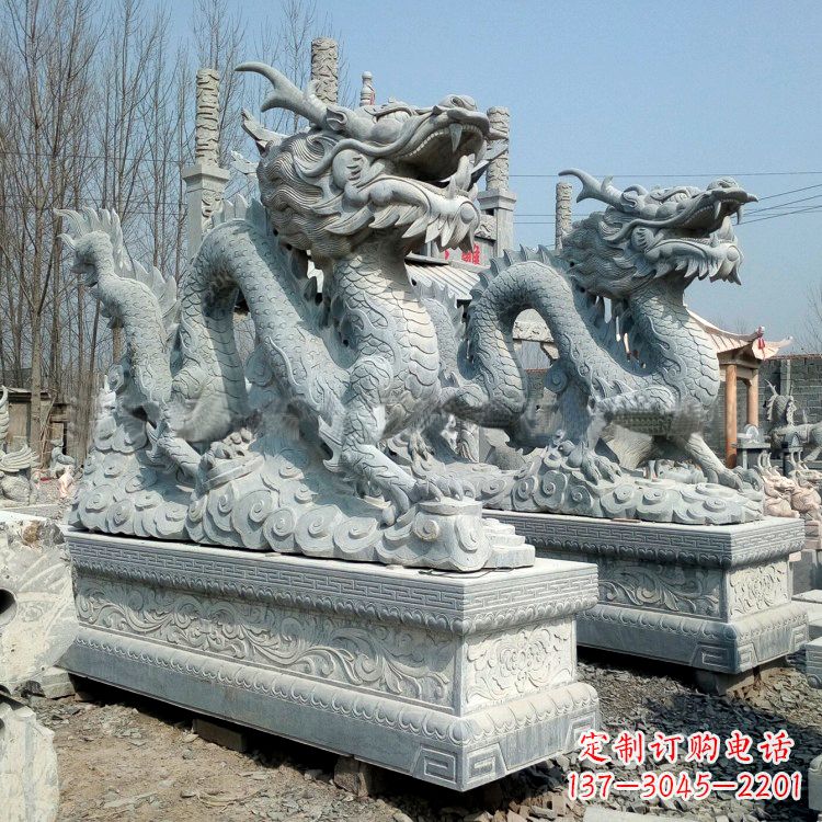 南京青石龙雕塑(一对)