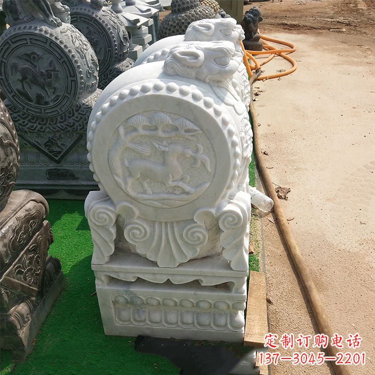 南京青石门墩石带浮雕