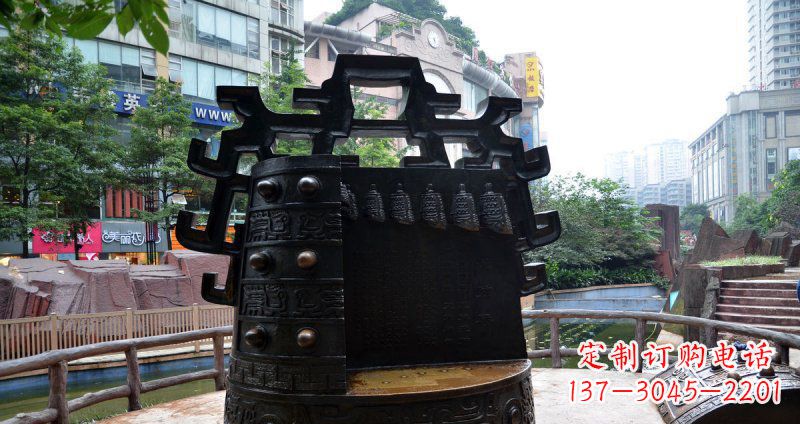 南京青铜钟铜雕,精美外观蕴藏深厚文化内涵