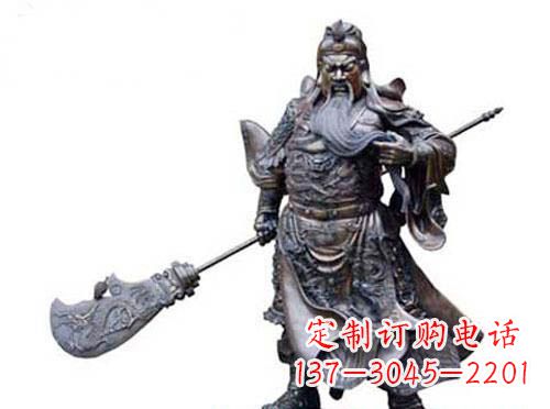 南京关羽青铜雕塑,传承历史的精神