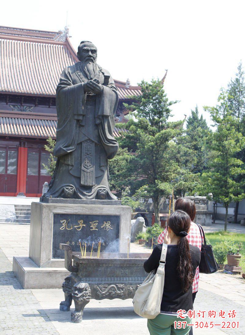 南京中领雕塑推出精致青铜孔子雕塑，考究工艺，…