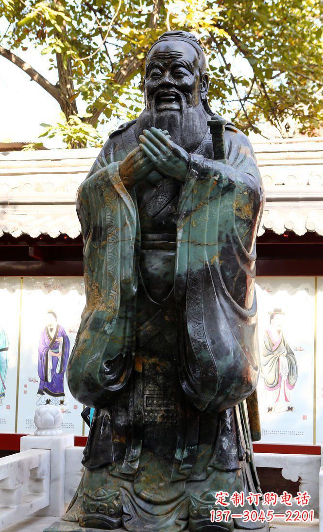 南京青铜孔子行教像,把智慧和精神传承