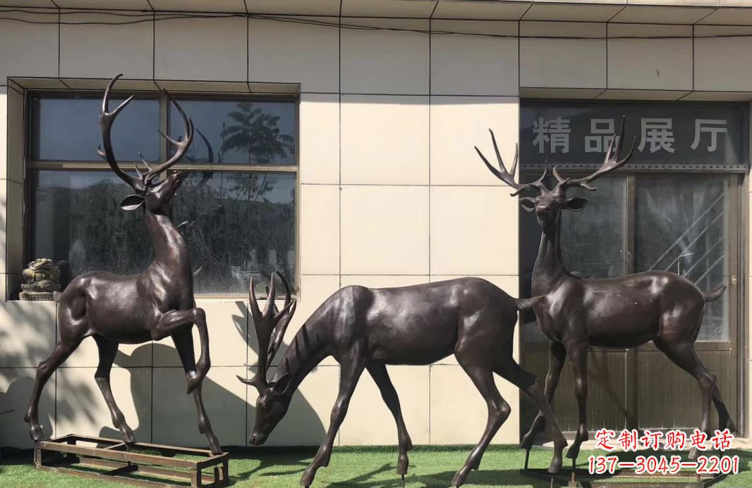 南京群鹿铜雕塑,艺术精雕细琢