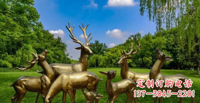 南京群雄逐鹿，高贵精美的鹿雕塑