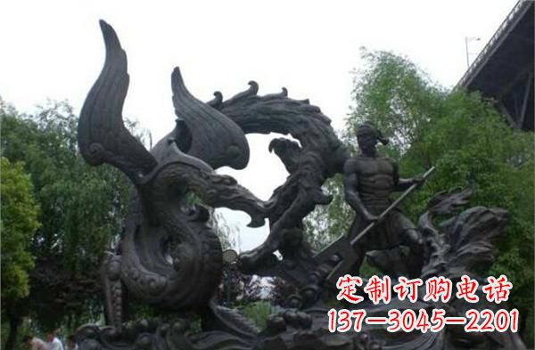 南京赛龙舟铜雕