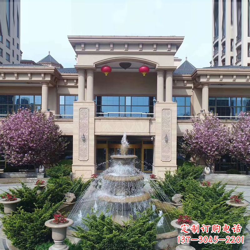 南京高品质三层石喷泉雕塑