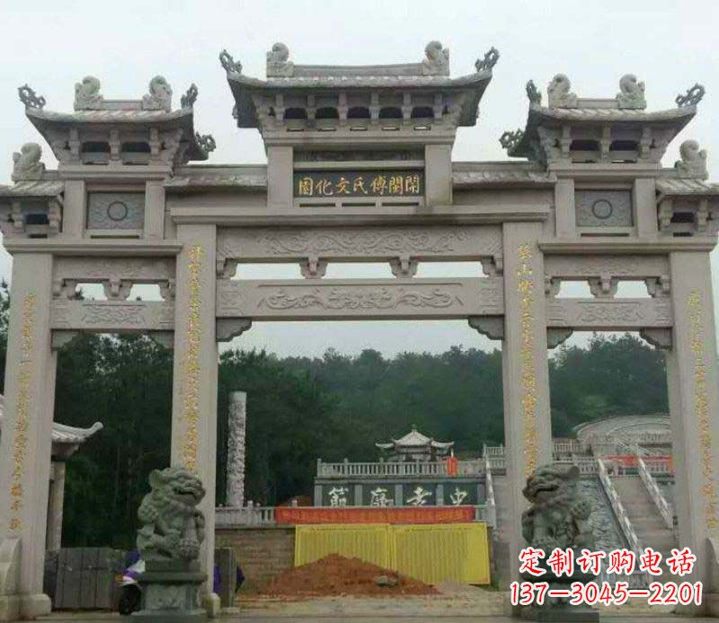 南京三门大理石牌坊石雕