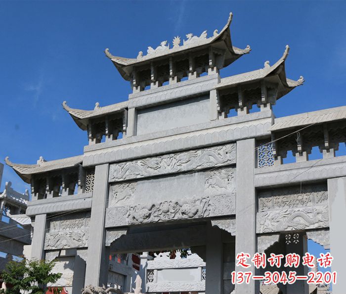 南京定制牌坊石雕,纪念无价的美好记忆