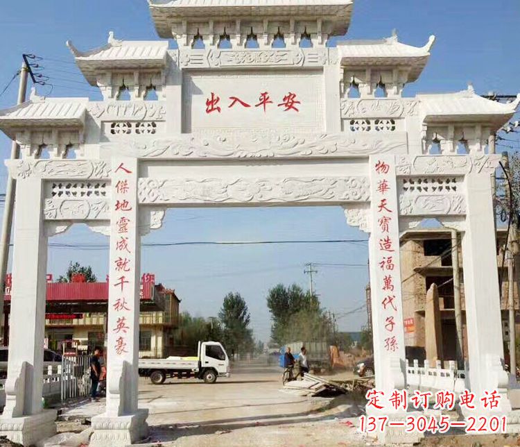 南京三门石牌坊石雕艺术