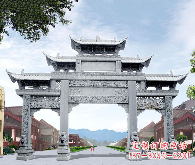 南京高品质牌坊石雕,为您量身定制