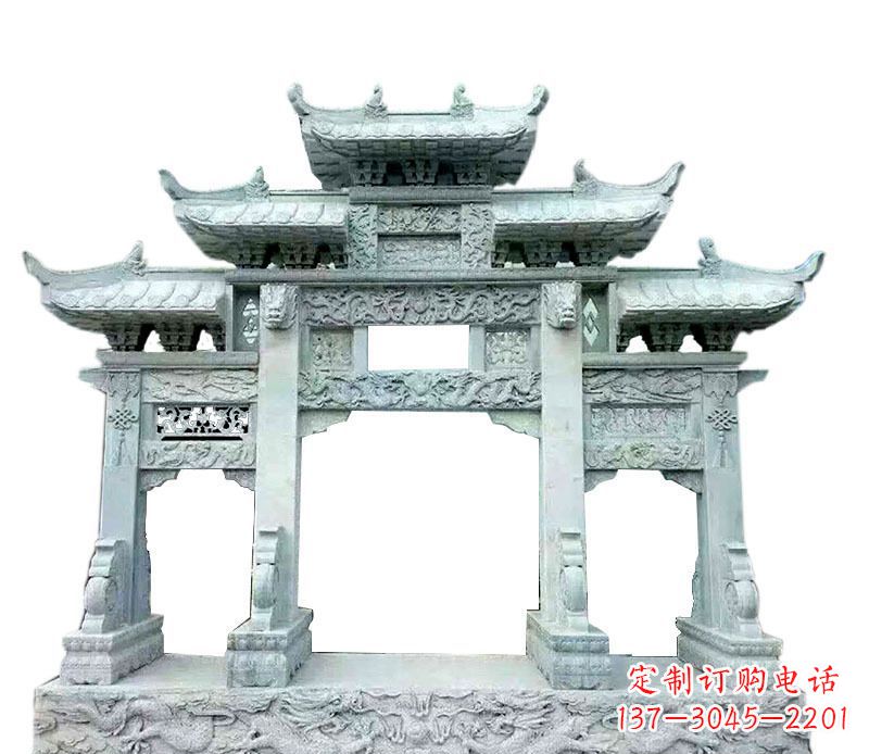 南京中领雕塑仿古牌坊石雕定制